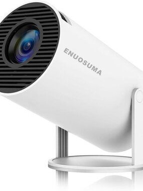 Mini Projector, Support 4K 1080P Portable Projector with Dual Band WIFI6 5G Wire